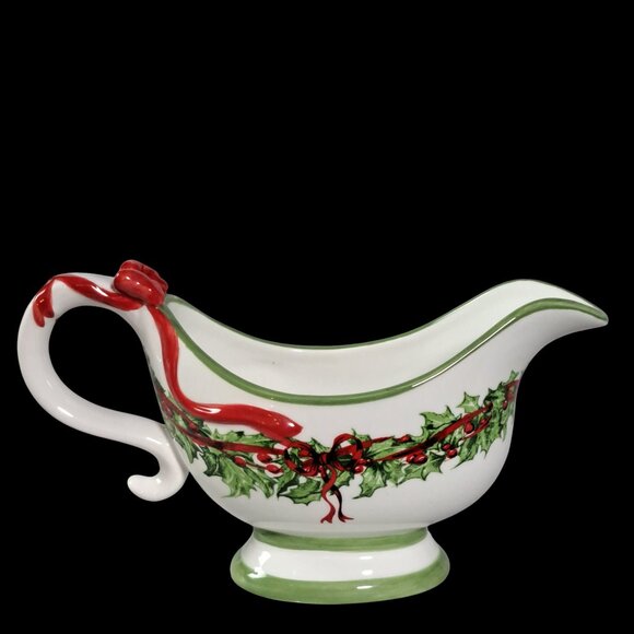 Holiday Celebrations by Christopher Radko Traditions Christmas gravy boat - Picture 9 of 12